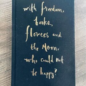 Kate Spade Journal with Gold Script and five ribbon bookmarks